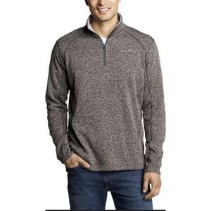 Eddie Bauer Men's Grey Radiator Fleece‎ 1/4 Zip Charcoal Gray Size Small